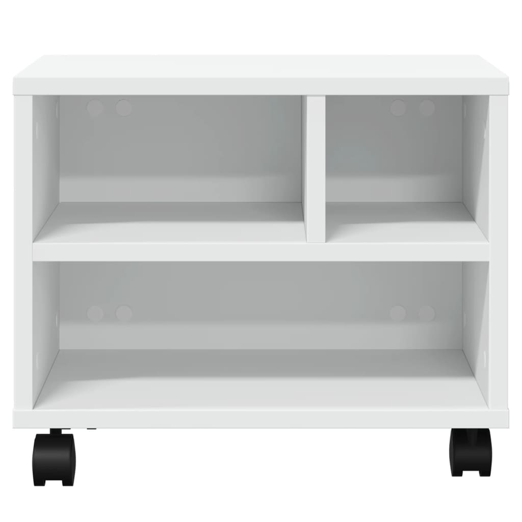 Printerkastje met wielen 41x32x34,5 cm wit is nu te koop bij PeponiXL, paradijselijk wonen!