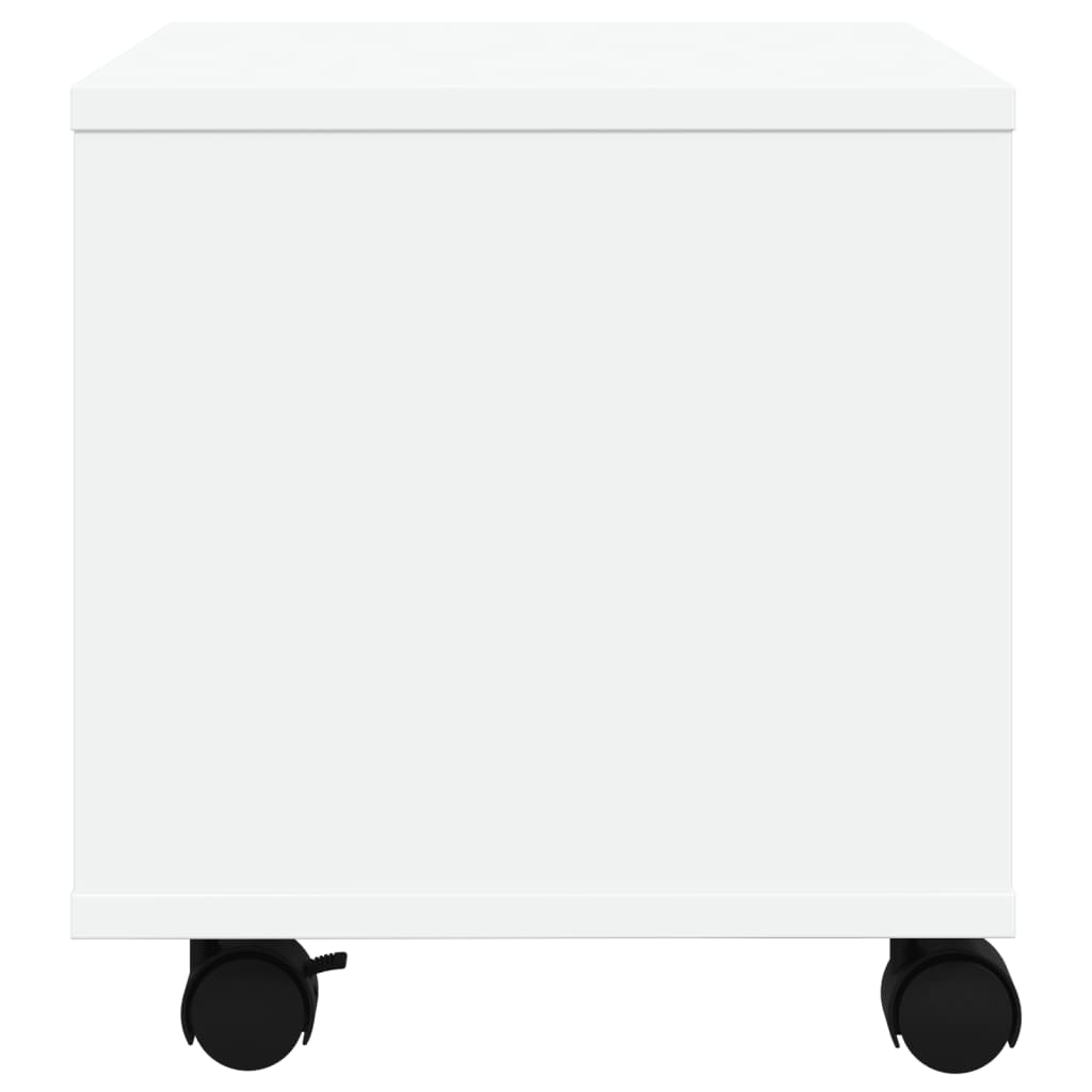Printerkastje met wielen 41x32x34,5 cm wit is nu te koop bij PeponiXL, paradijselijk wonen!