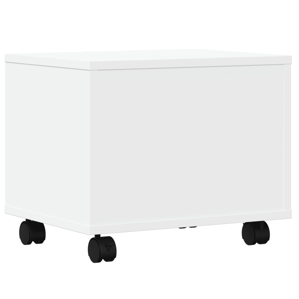 Printerkastje met wielen 41x32x34,5 cm wit is nu te koop bij PeponiXL, paradijselijk wonen!
