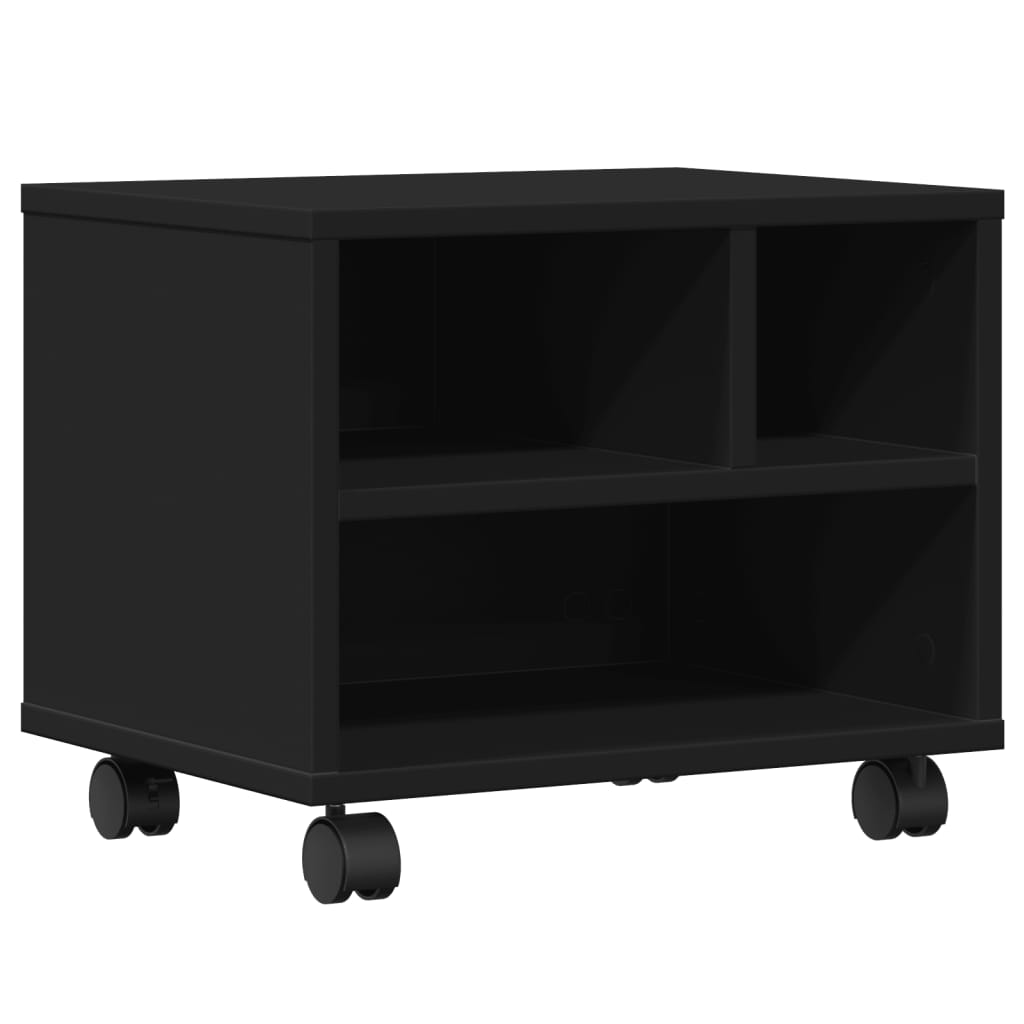 Printerkastje met wielen 41x32x34,5 cm zwart is nu te koop bij PeponiXL, paradijselijk wonen!