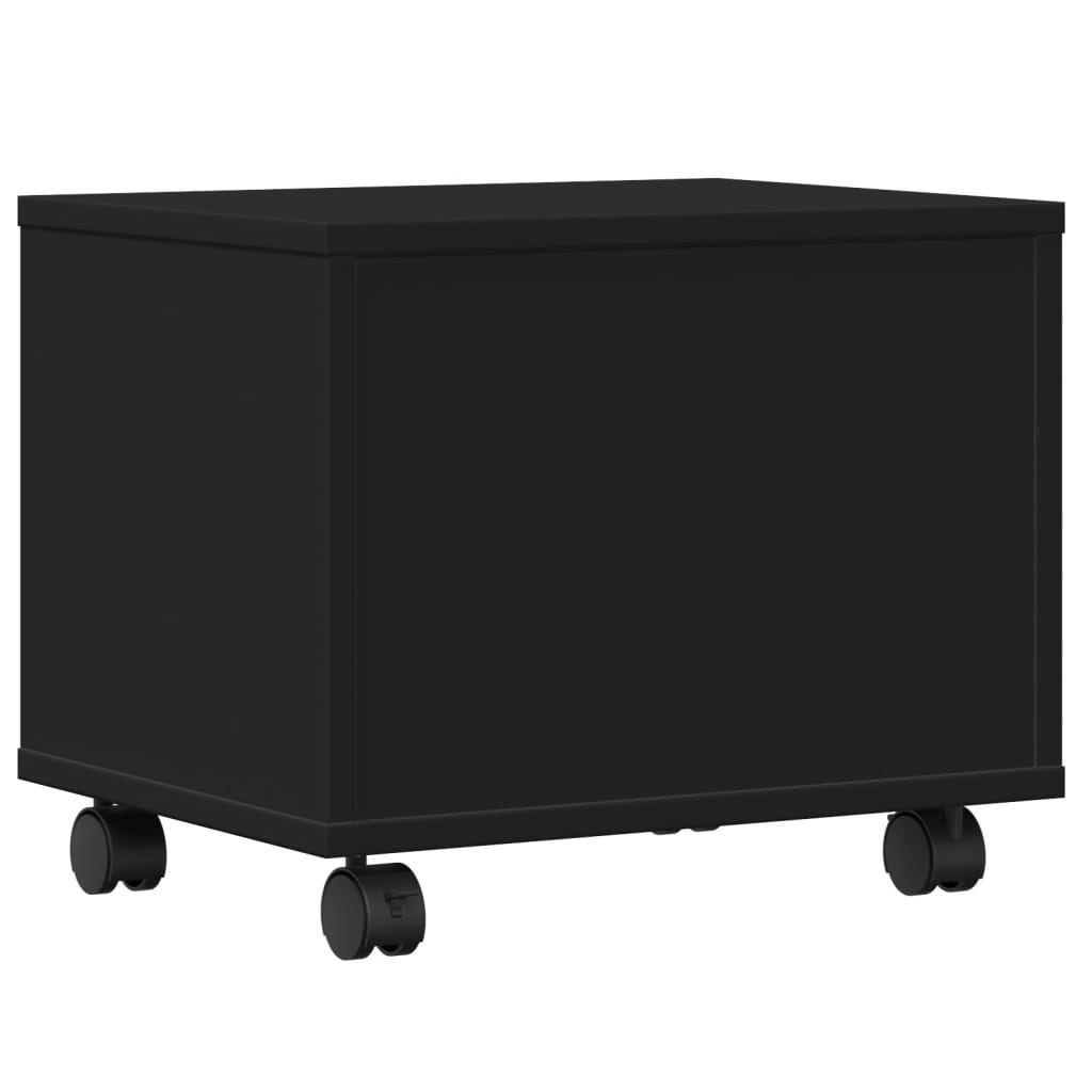 Printerkastje met wielen 41x32x34,5 cm zwart is nu te koop bij PeponiXL, paradijselijk wonen!