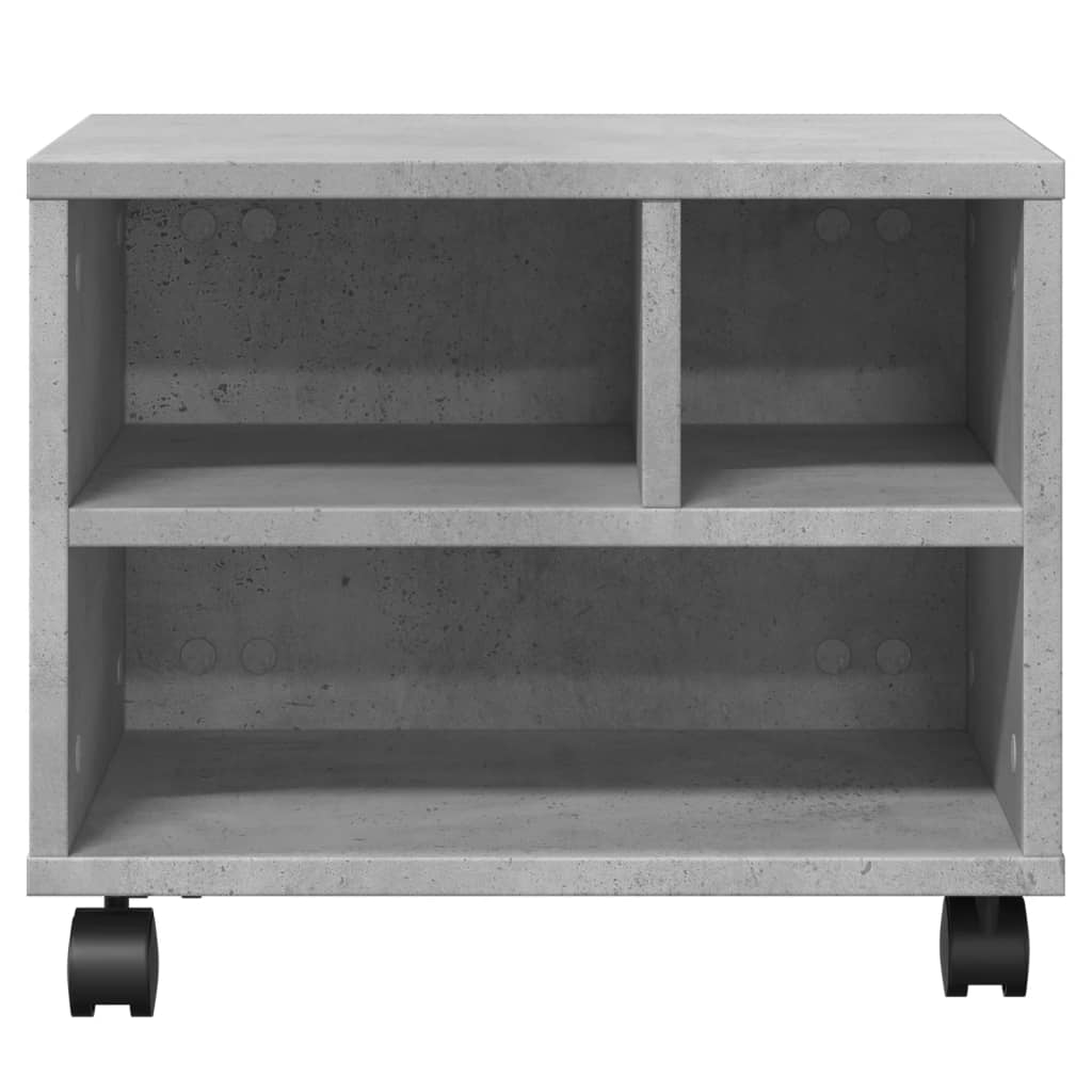 Printerkastje met wielen 41x32x34,5 cm betongrijs is nu te koop bij PeponiXL, paradijselijk wonen!