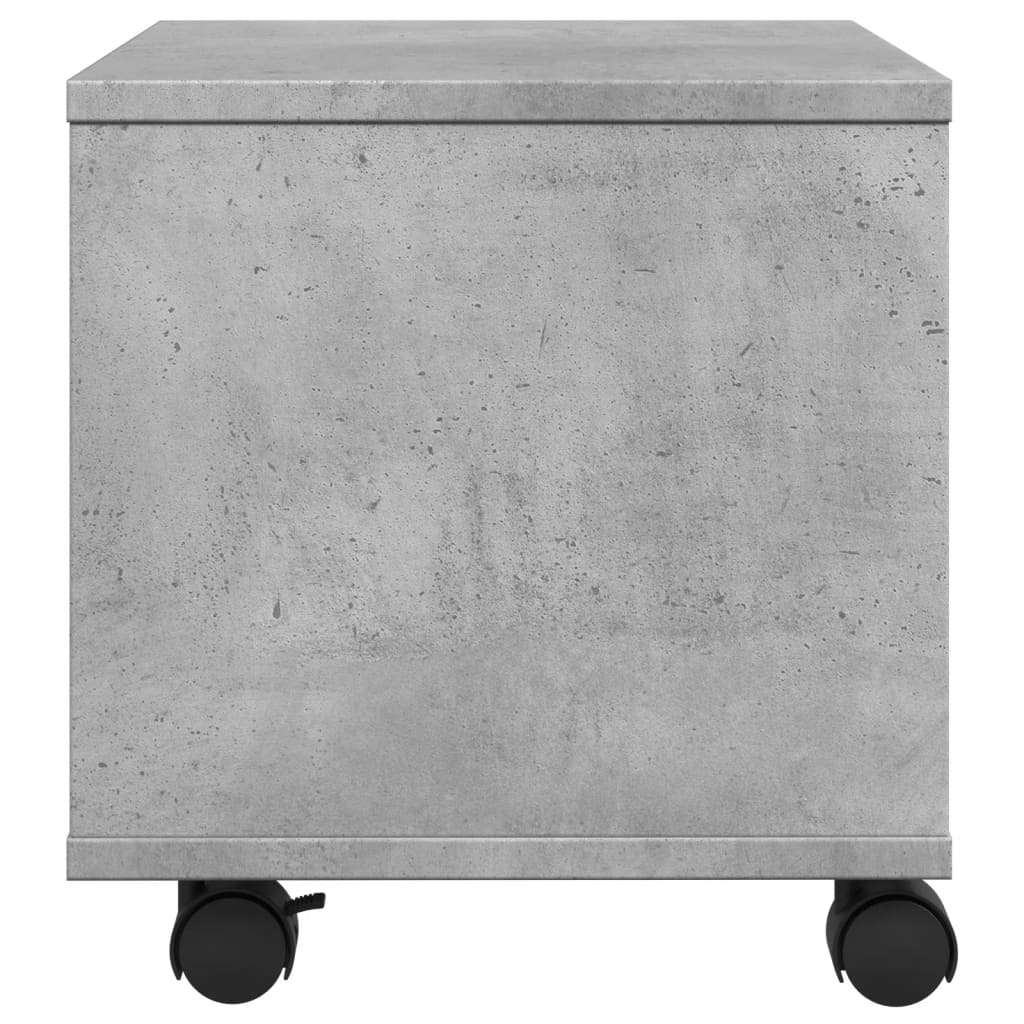 Printerkastje met wielen 41x32x34,5 cm betongrijs is nu te koop bij PeponiXL, paradijselijk wonen!