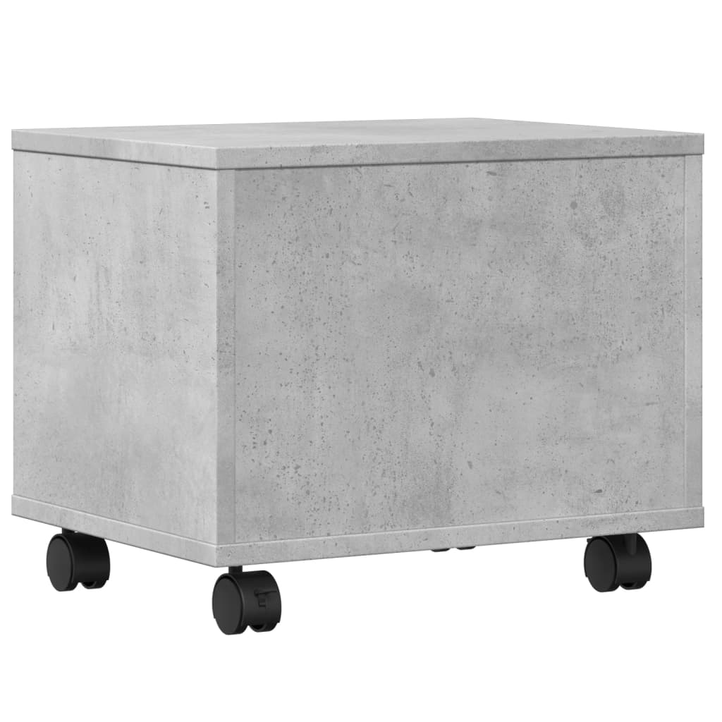 Printerkastje met wielen 41x32x34,5 cm betongrijs is nu te koop bij PeponiXL, paradijselijk wonen!