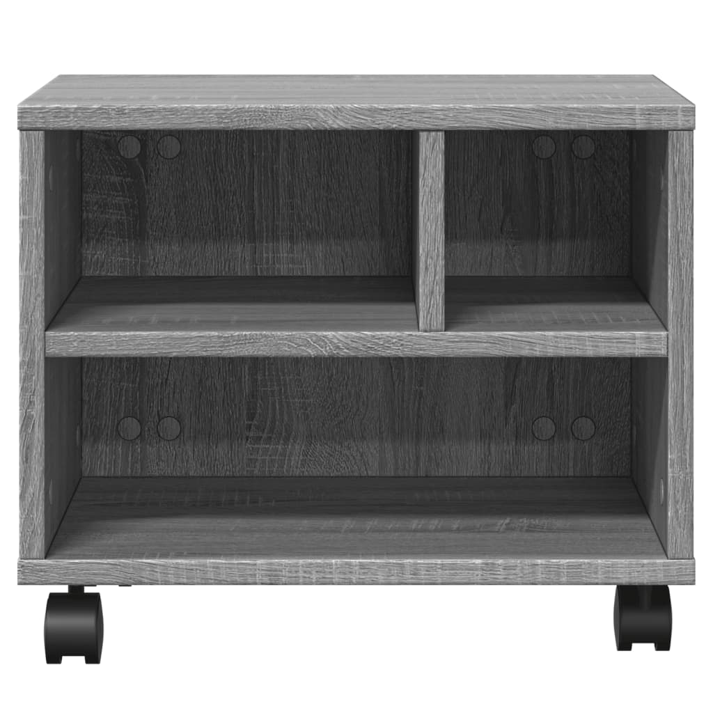 Printerkastje met wielen 41x32x34,5 cm grijs sonoma eikenkleur is nu te koop bij PeponiXL, paradijselijk wonen!