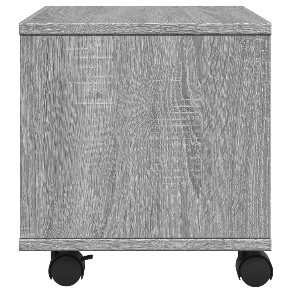 Printerkastje met wielen 41x32x34,5 cm grijs sonoma eikenkleur is nu te koop bij PeponiXL, paradijselijk wonen!