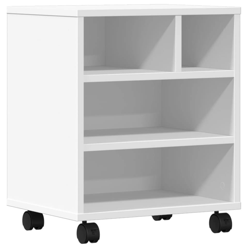 Printerkastje met wielen 41x32x48 cm wit is nu te koop bij PeponiXL, paradijselijk wonen!
