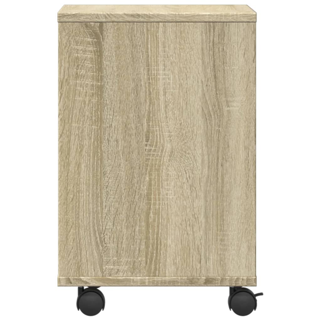 Printerkastje met wielen 41x32x48 cm sonoma eikenkleurig is nu te koop bij PeponiXL, paradijselijk wonen!