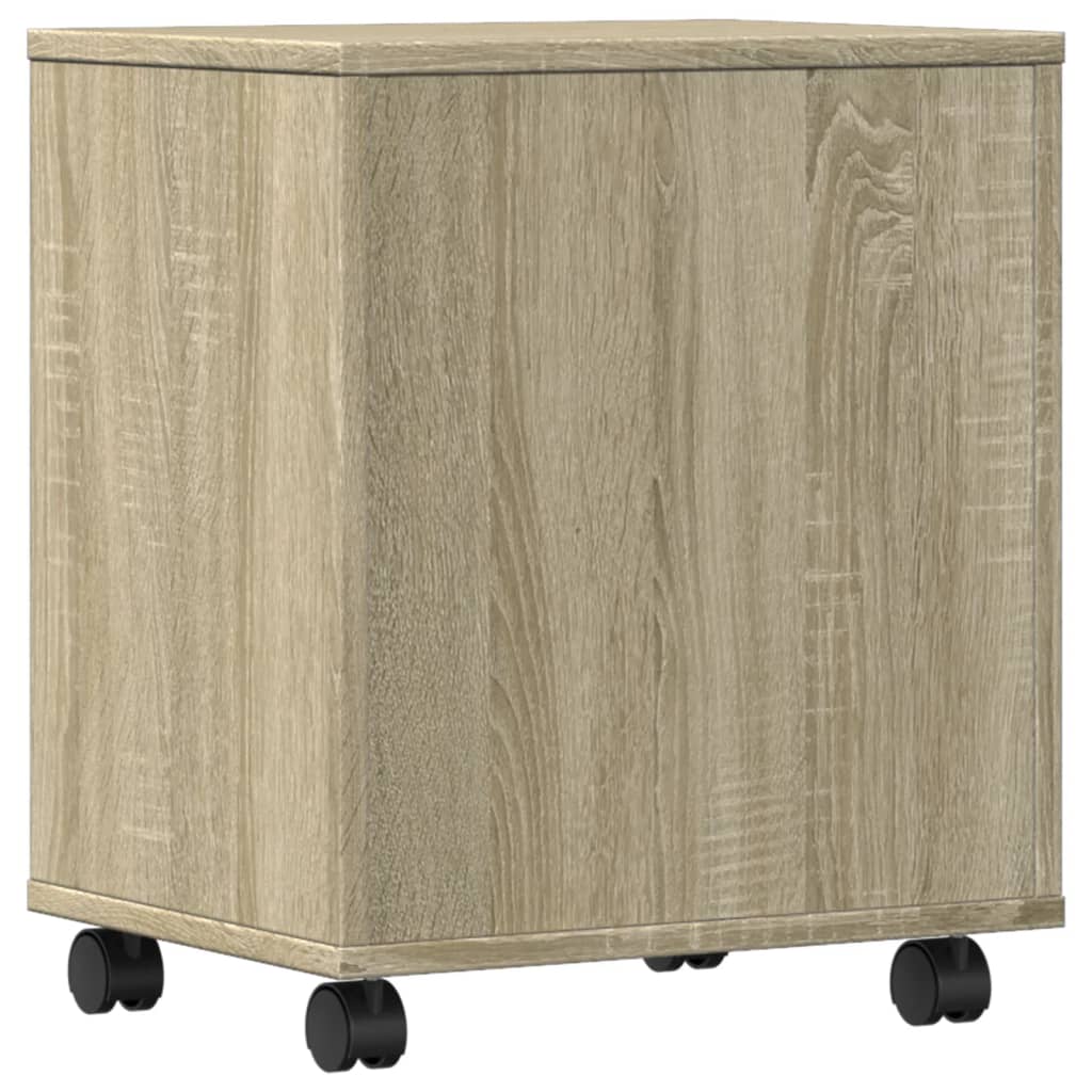 Printerkastje met wielen 41x32x48 cm sonoma eikenkleurig is nu te koop bij PeponiXL, paradijselijk wonen!
