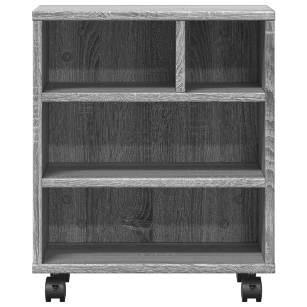 Printerkastje met wielen 41x32x48 cm grijs sonoma eikenkleur is nu te koop bij PeponiXL, paradijselijk wonen!