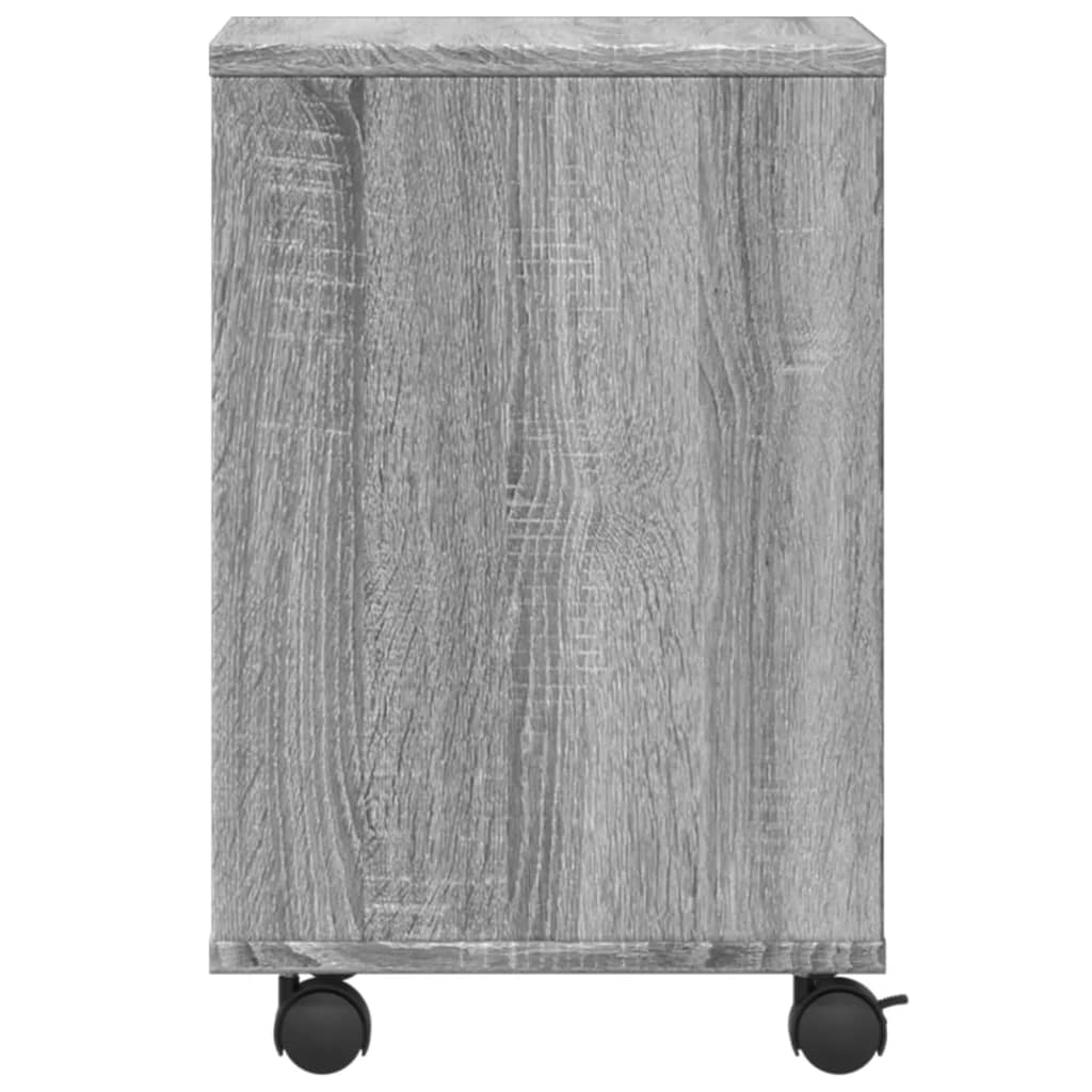 Printerkastje met wielen 41x32x48 cm grijs sonoma eikenkleur is nu te koop bij PeponiXL, paradijselijk wonen!