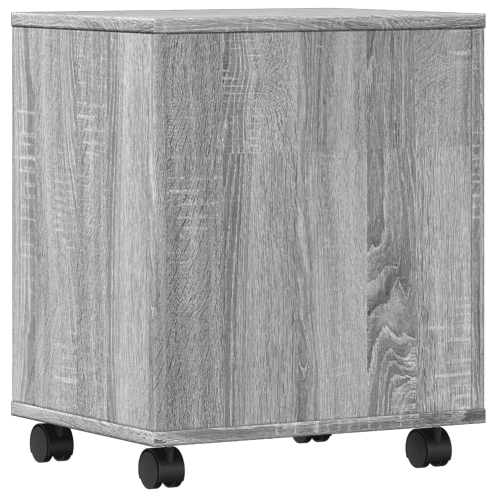 Printerkastje met wielen 41x32x48 cm grijs sonoma eikenkleur is nu te koop bij PeponiXL, paradijselijk wonen!