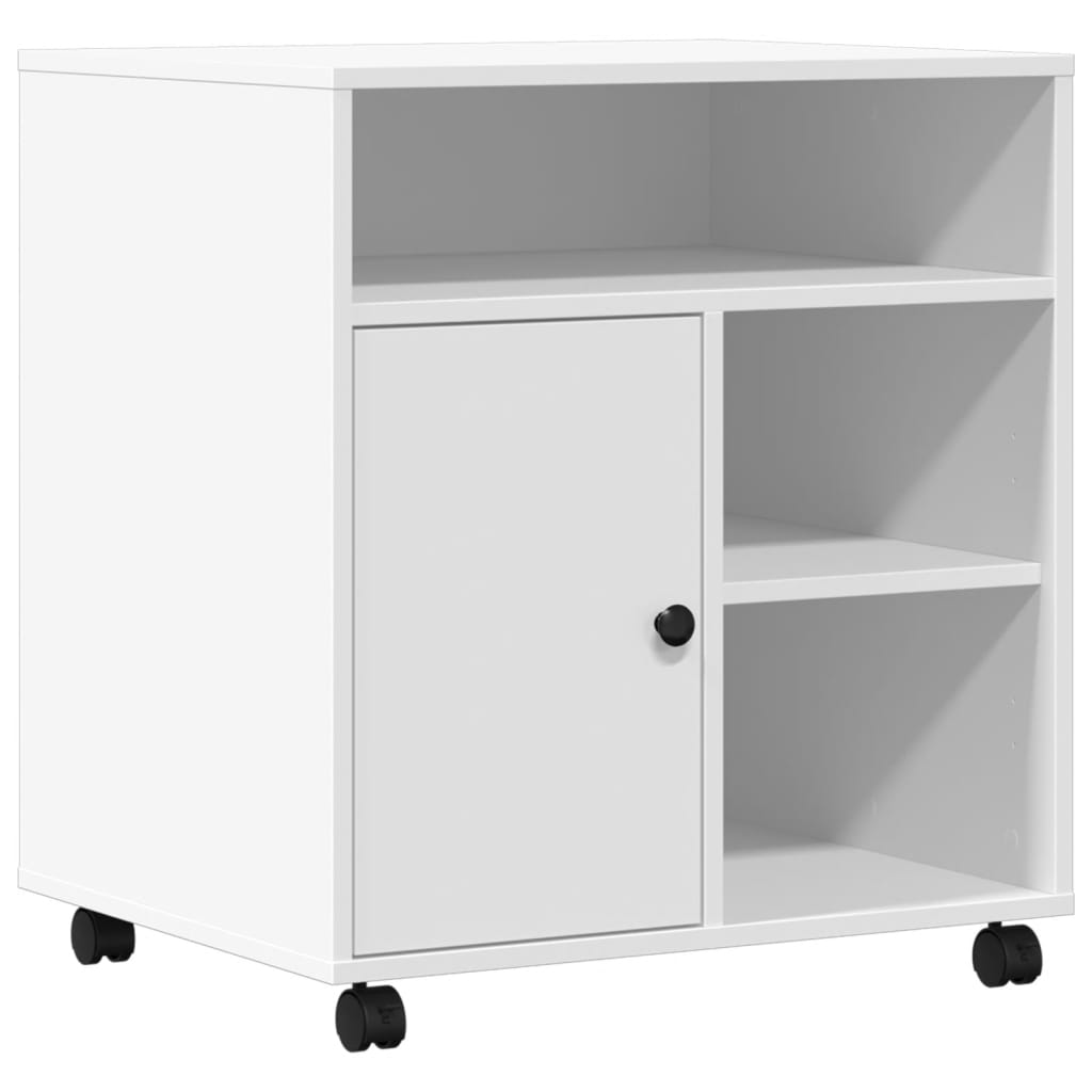 Printerkastje met wielen 60x50x67 cm wit is nu te koop bij PeponiXL, paradijselijk wonen!