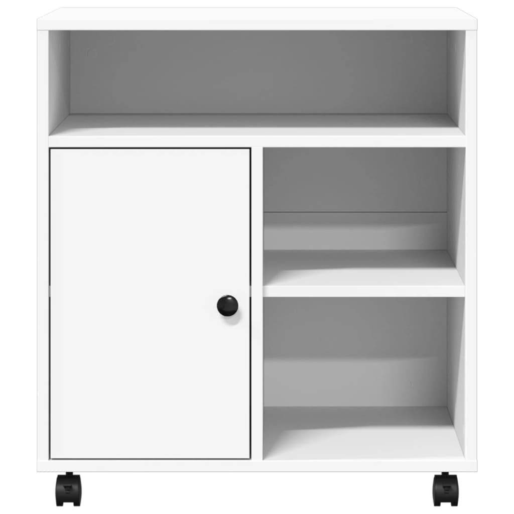 Printerkastje met wielen 60x50x67 cm wit is nu te koop bij PeponiXL, paradijselijk wonen!