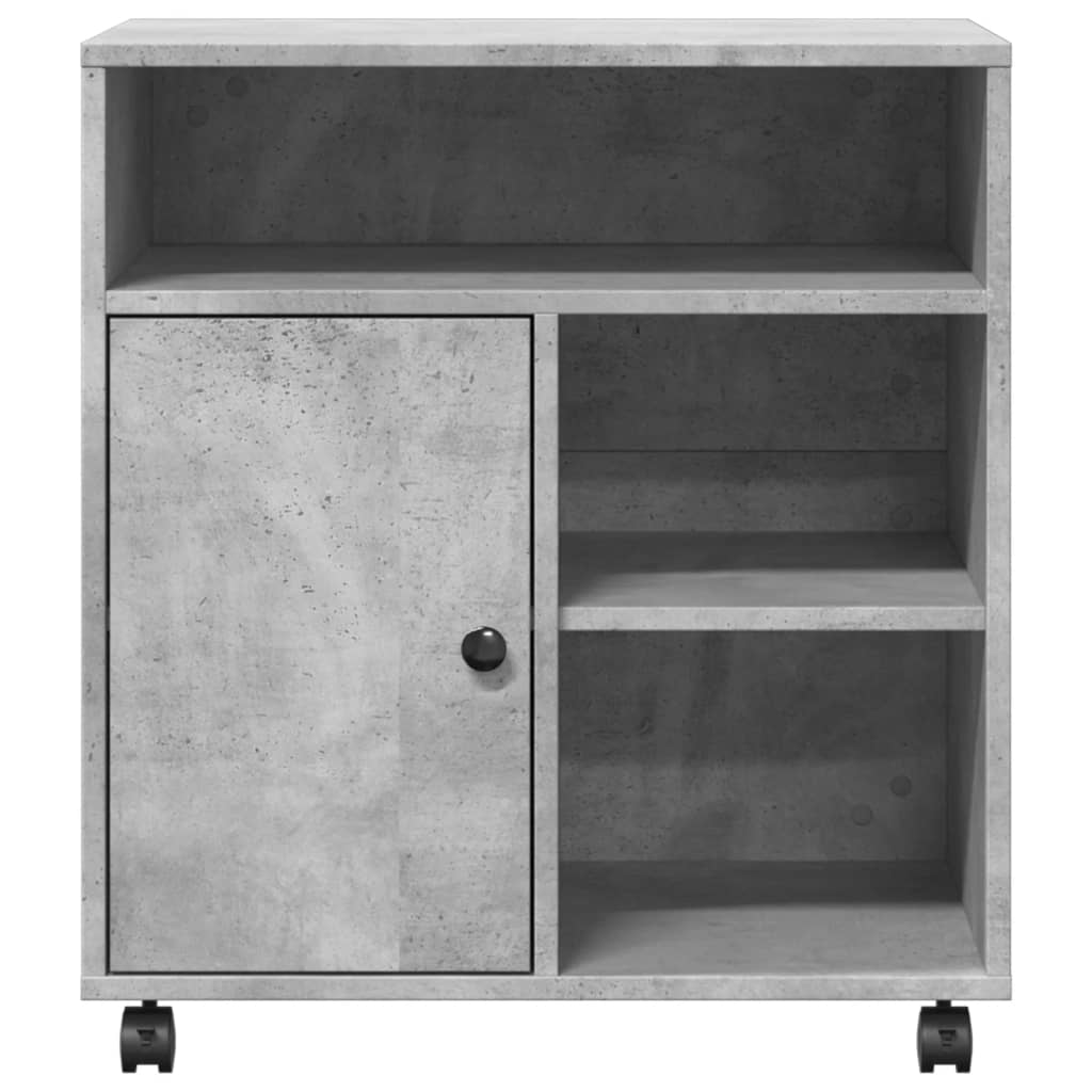 Printerkastje met wielen 60x50x67 cm betongrijs is nu te koop bij PeponiXL, paradijselijk wonen!