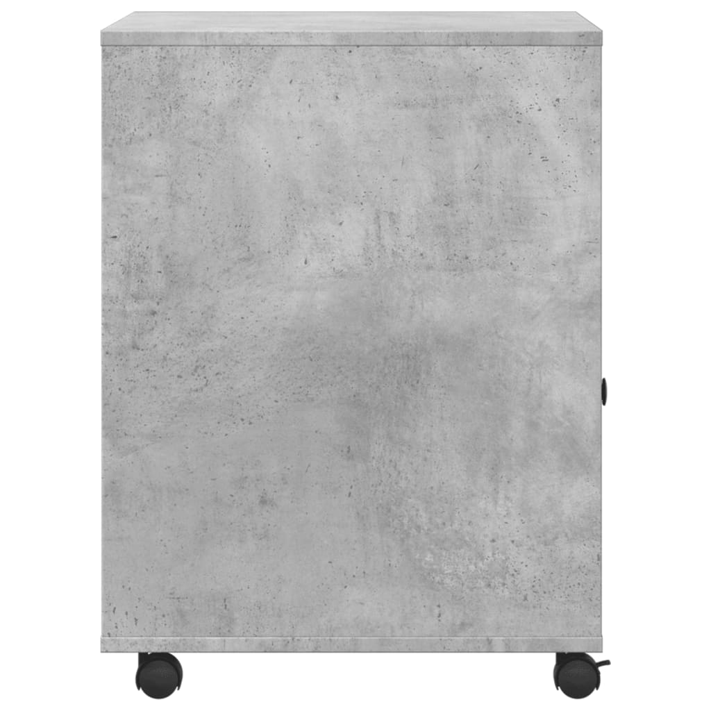 Printerkastje met wielen 60x50x67 cm betongrijs is nu te koop bij PeponiXL, paradijselijk wonen!