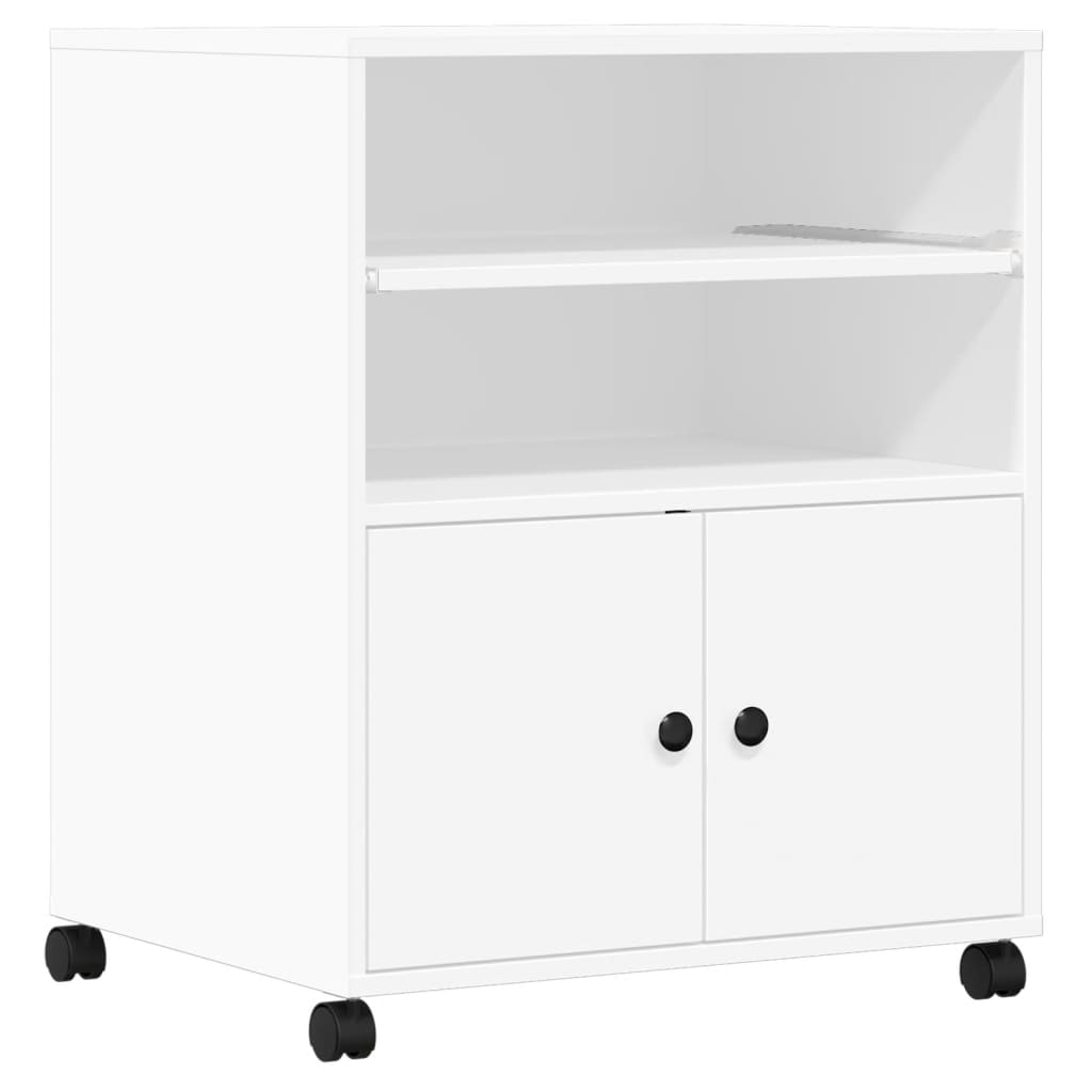 Printerkastje met wielen 60x48x74 cm wit is nu te koop bij PeponiXL, paradijselijk wonen!