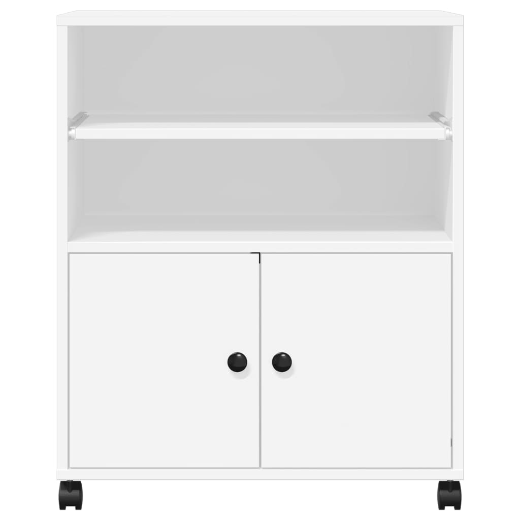 Printerkastje met wielen 60x48x74 cm wit is nu te koop bij PeponiXL, paradijselijk wonen!