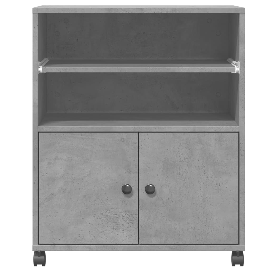 Printerkastje met wielen 60x48x74 cm betongrijs is nu te koop bij PeponiXL, paradijselijk wonen!