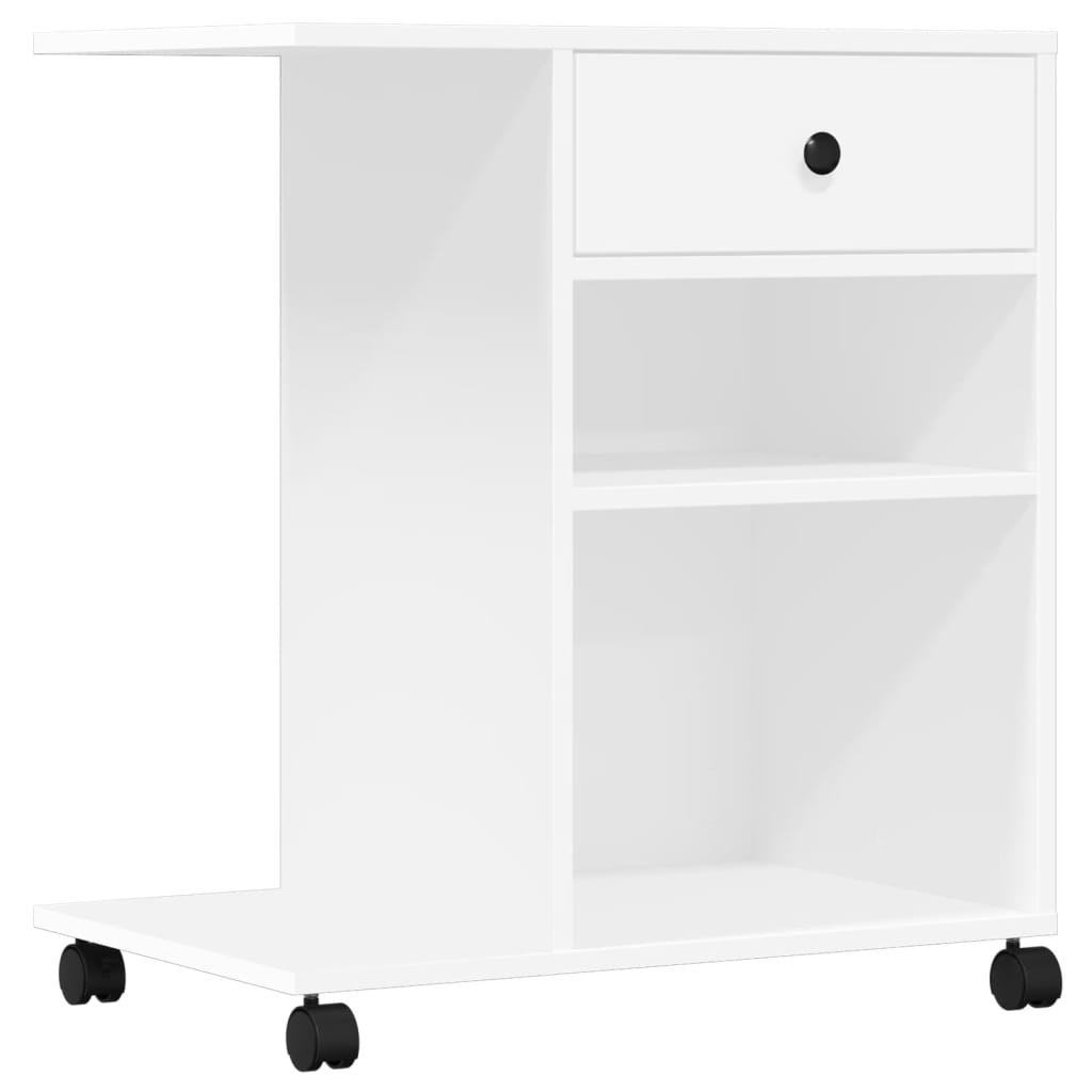 Printerkastje met wielen 60x40x68,5 cm wit is nu te koop bij PeponiXL, paradijselijk wonen!
