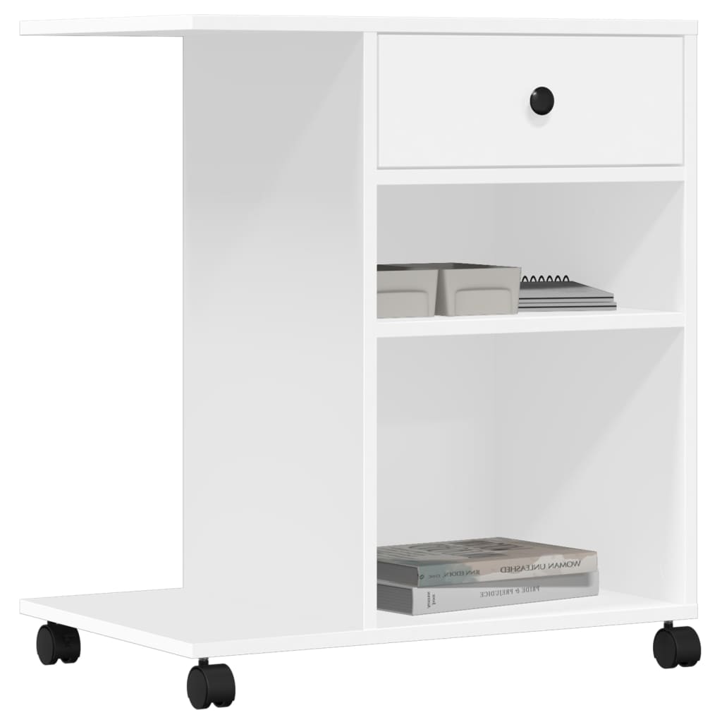 Printerkastje met wielen 60x40x68,5 cm wit is nu te koop bij PeponiXL, paradijselijk wonen!