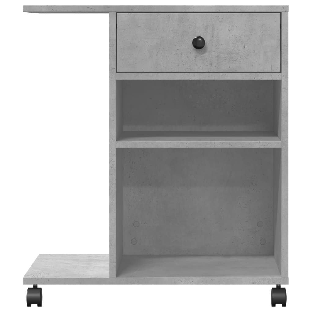 Printerkastje met wielen 60x40x68,5 cm betongrijs is nu te koop bij PeponiXL, paradijselijk wonen!