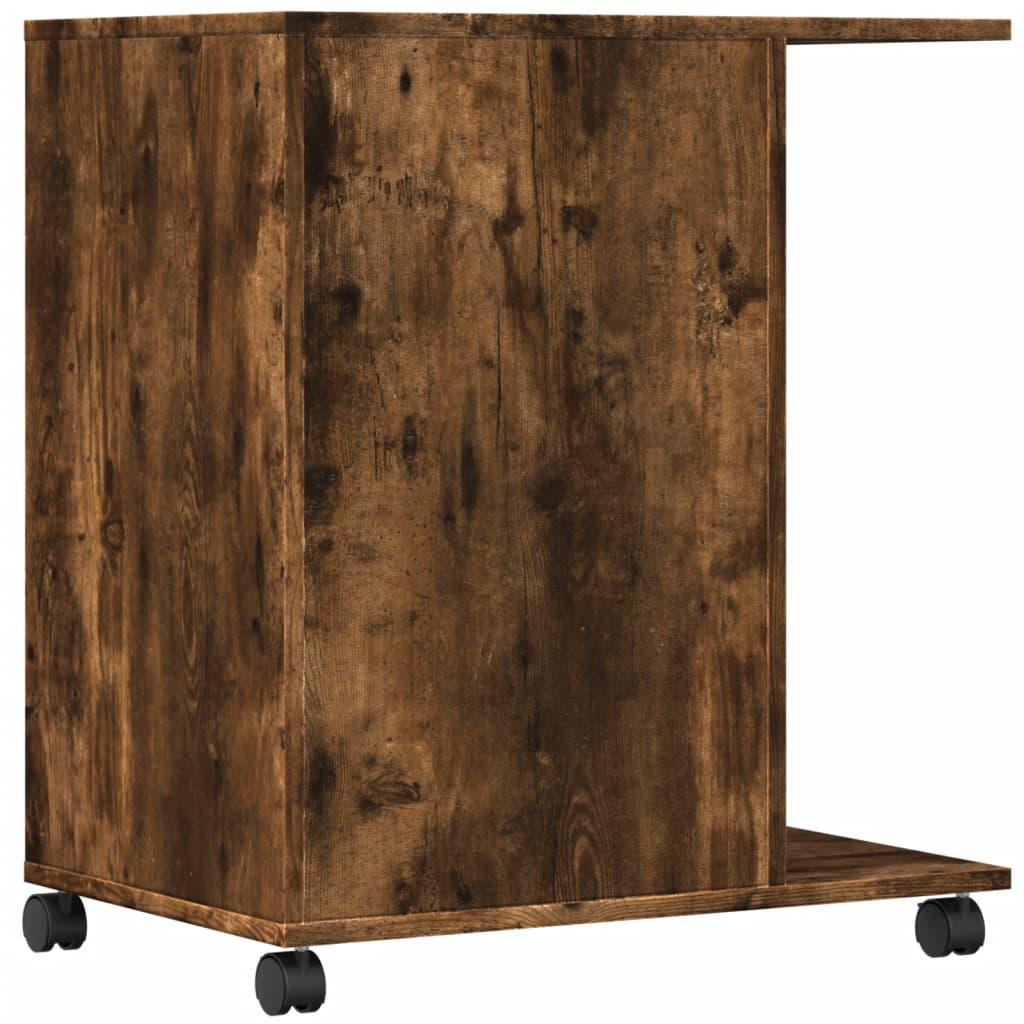 Printerkastje met wielen 60x40x68,5 cm gerookt eikenkleurig is nu te koop bij PeponiXL, paradijselijk wonen!