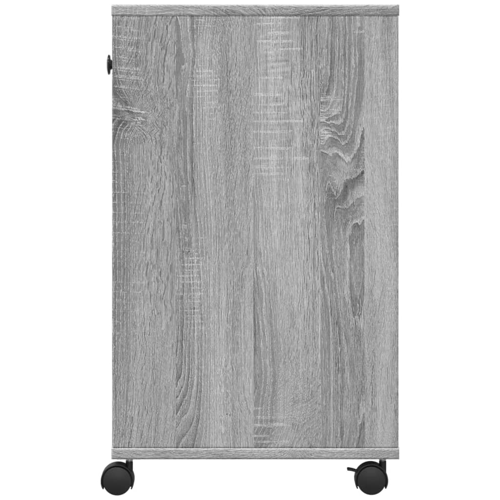 Printerkastje met wielen 60x40x68,5 cm grijs sonoma eikenkleur is nu te koop bij PeponiXL, paradijselijk wonen!