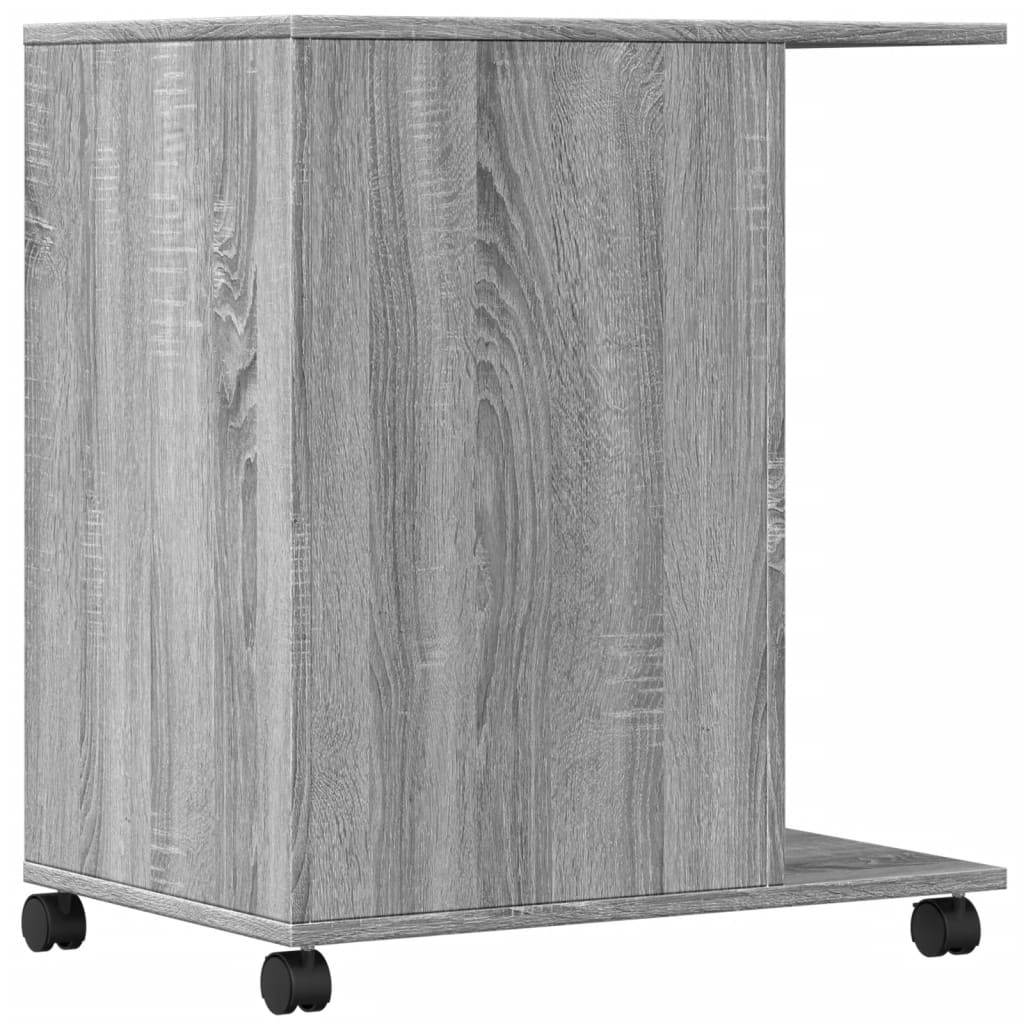 Printerkastje met wielen 60x40x68,5 cm grijs sonoma eikenkleur is nu te koop bij PeponiXL, paradijselijk wonen!