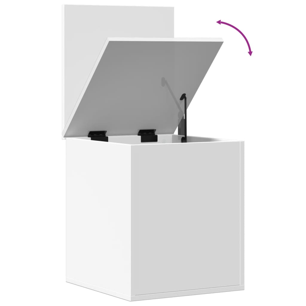 Opbergbox 40x42x46 cm bewerkt hout wit is nu te koop bij PeponiXL, paradijselijk wonen!