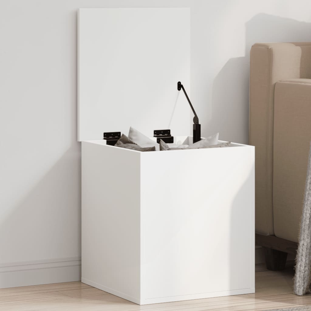Opbergbox 40x42x46 cm bewerkt hout wit is nu te koop bij PeponiXL, paradijselijk wonen!