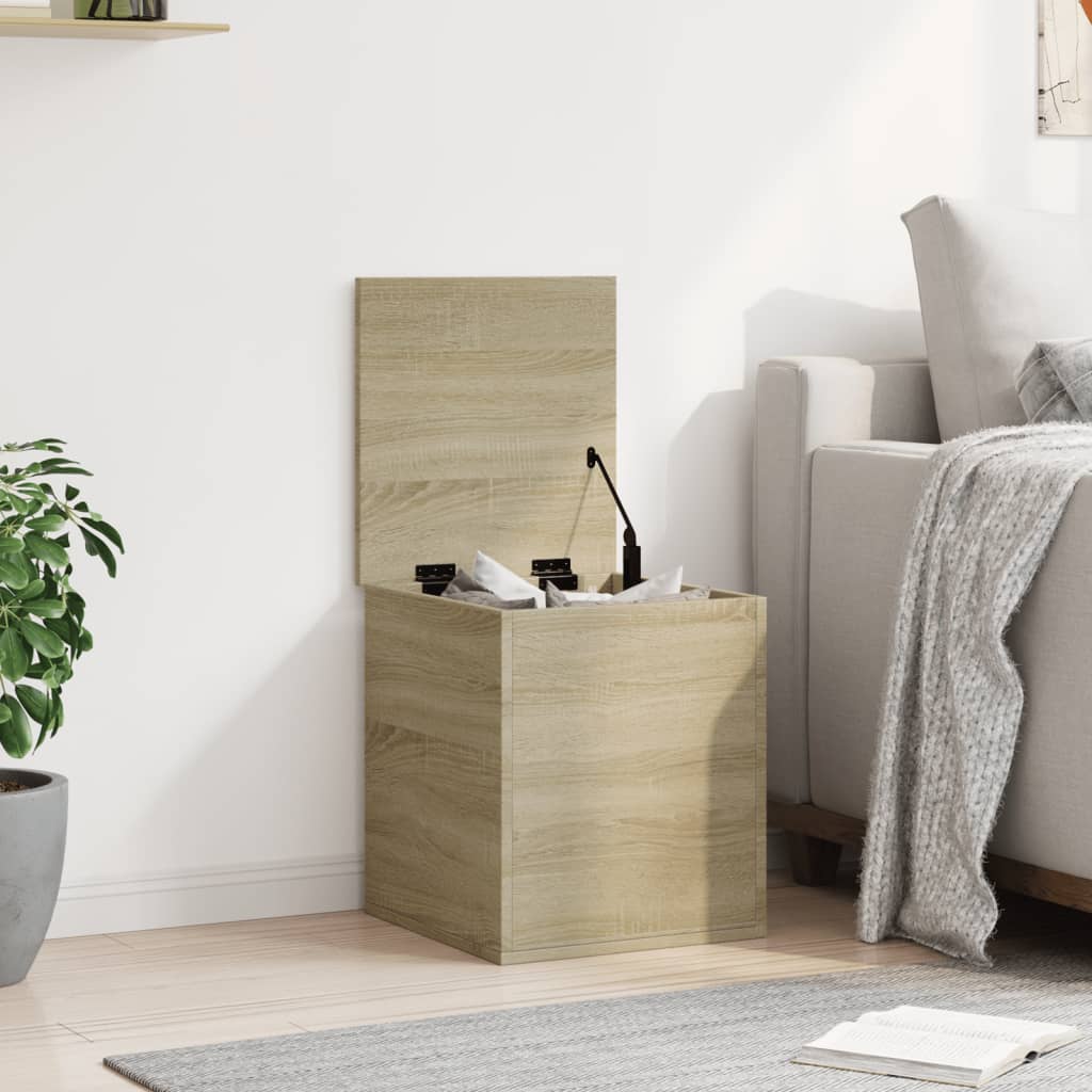 Opbergbox 40x42x46 cm bewerkt hout sonoma eikenkleurig is nu te koop bij PeponiXL, paradijselijk wonen!