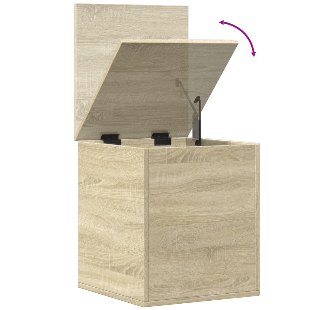 Opbergbox 40x42x46 cm bewerkt hout sonoma eikenkleurig is nu te koop bij PeponiXL, paradijselijk wonen!