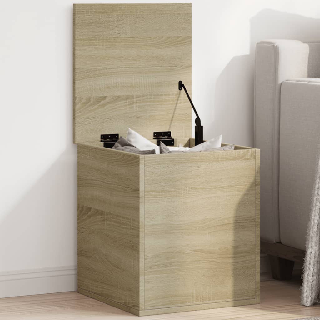 Opbergbox 40x42x46 cm bewerkt hout sonoma eikenkleurig is nu te koop bij PeponiXL, paradijselijk wonen!