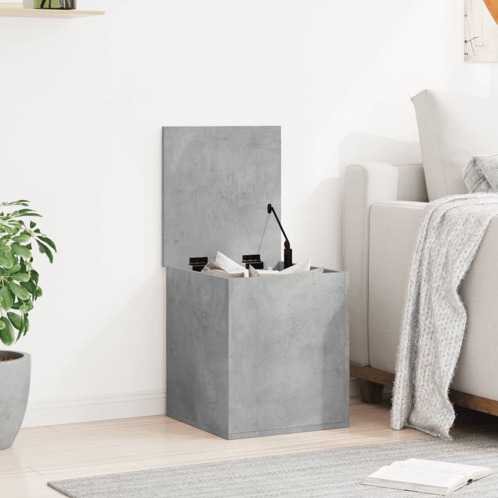 Opbergbox 40x42x46 cm bewerkt hout betongrijs is nu te koop bij PeponiXL, paradijselijk wonen!