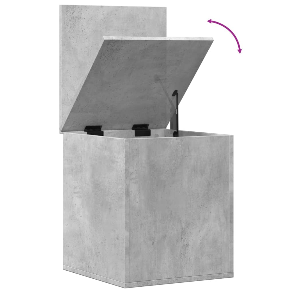 Opbergbox 40x42x46 cm bewerkt hout betongrijs is nu te koop bij PeponiXL, paradijselijk wonen!