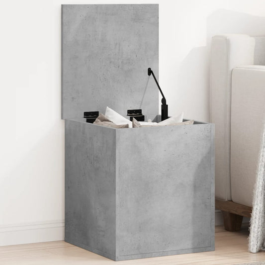 Opbergbox 40x42x46 cm bewerkt hout betongrijs is nu te koop bij PeponiXL, paradijselijk wonen!