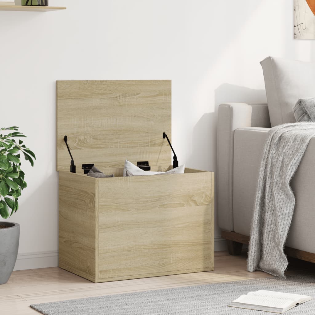 Opbergbox 60x42x46 cm bewerkt hout sonoma eikenkleurig is nu te koop bij PeponiXL, paradijselijk wonen!