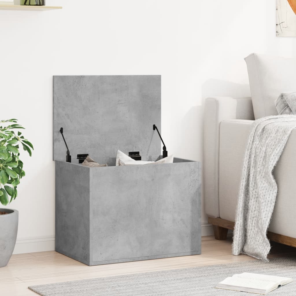 Opbergbox 60x42x46 cm bewerkt hout betongrijs is nu te koop bij PeponiXL, paradijselijk wonen!