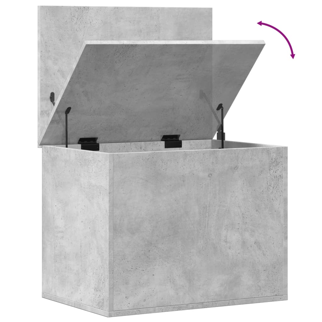 Opbergbox 60x42x46 cm bewerkt hout betongrijs is nu te koop bij PeponiXL, paradijselijk wonen!