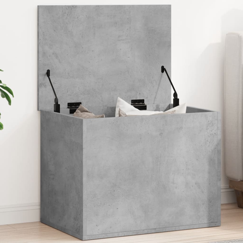 Opbergbox 60x42x46 cm bewerkt hout betongrijs is nu te koop bij PeponiXL, paradijselijk wonen!