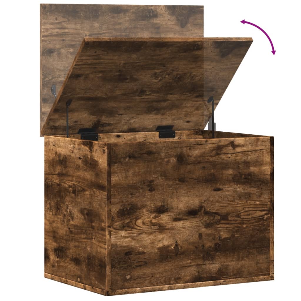 Opbergbox 60x42x46 cm bewerkt hout gerookt eikenkleurig is nu te koop bij PeponiXL, paradijselijk wonen!