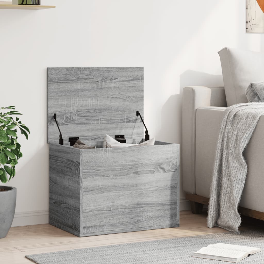 Opbergbox 60x42x46 cm bewerkt hout grijs sonoma eikenkleurig is nu te koop bij PeponiXL, paradijselijk wonen!