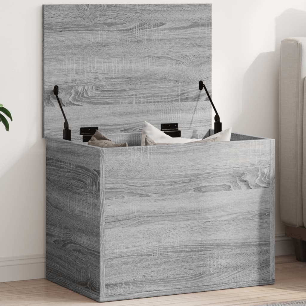 Opbergbox 60x42x46 cm bewerkt hout grijs sonoma eikenkleurig is nu te koop bij PeponiXL, paradijselijk wonen!