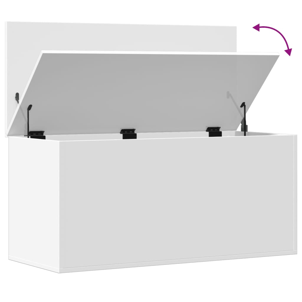 Opbergbox 100x42x46 cm bewerkt hout wit is nu te koop bij PeponiXL, paradijselijk wonen!