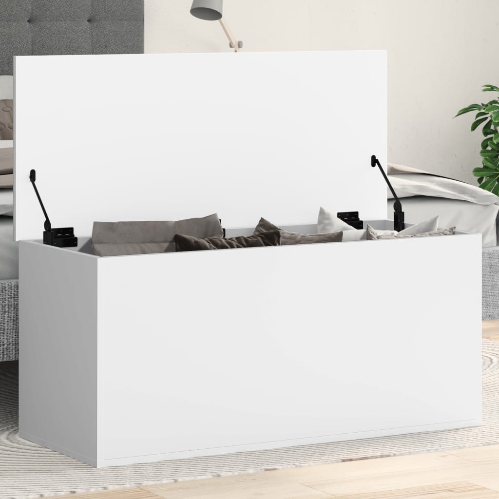 Opbergbox 100x42x46 cm bewerkt hout wit is nu te koop bij PeponiXL, paradijselijk wonen!
