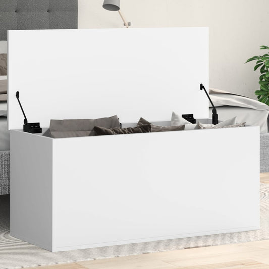 Opbergbox 100x42x46 cm bewerkt hout wit is nu te koop bij PeponiXL, paradijselijk wonen!