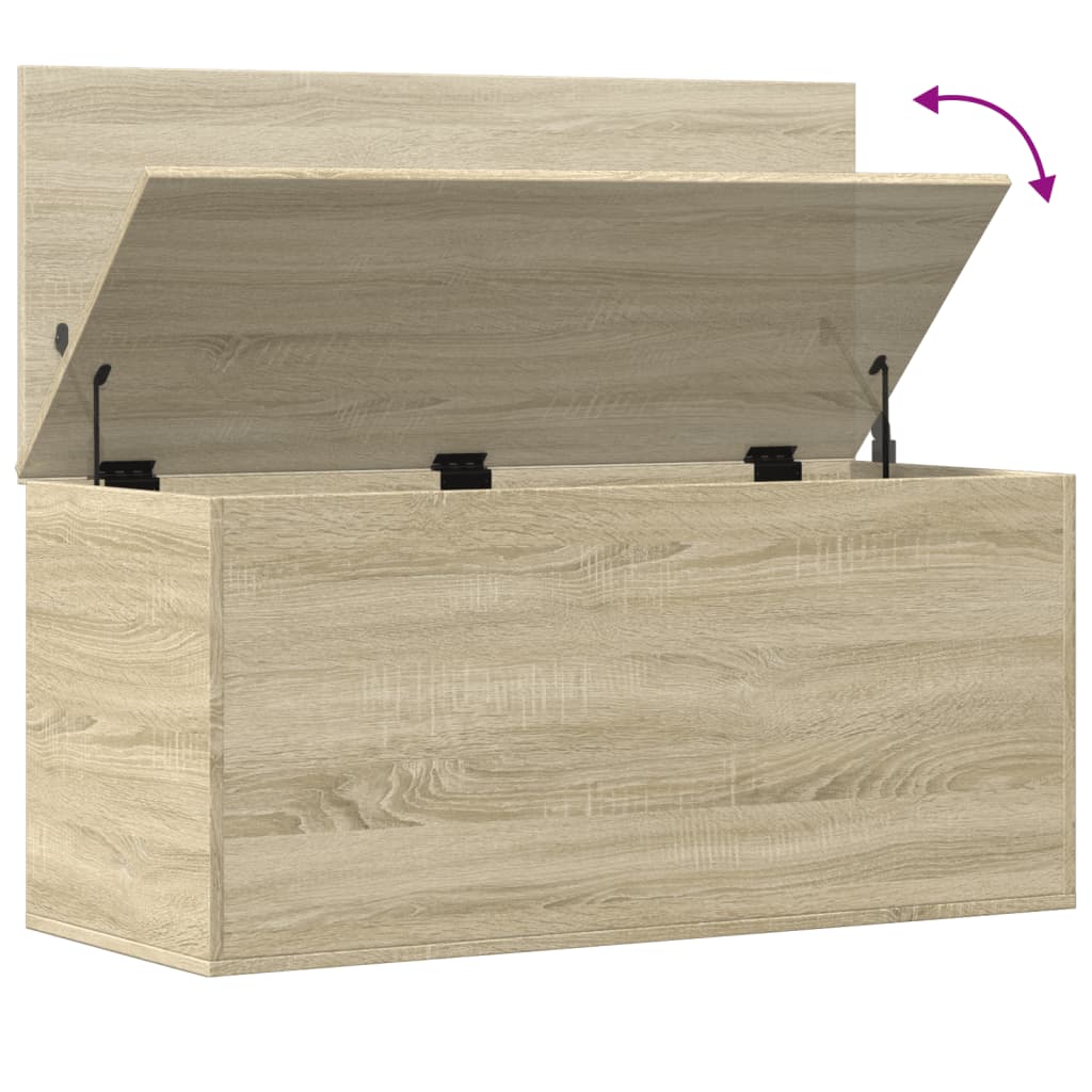 Opbergbox 100x42x46 cm bewerkt hout sonoma eikenkleurig is nu te koop bij PeponiXL, paradijselijk wonen!