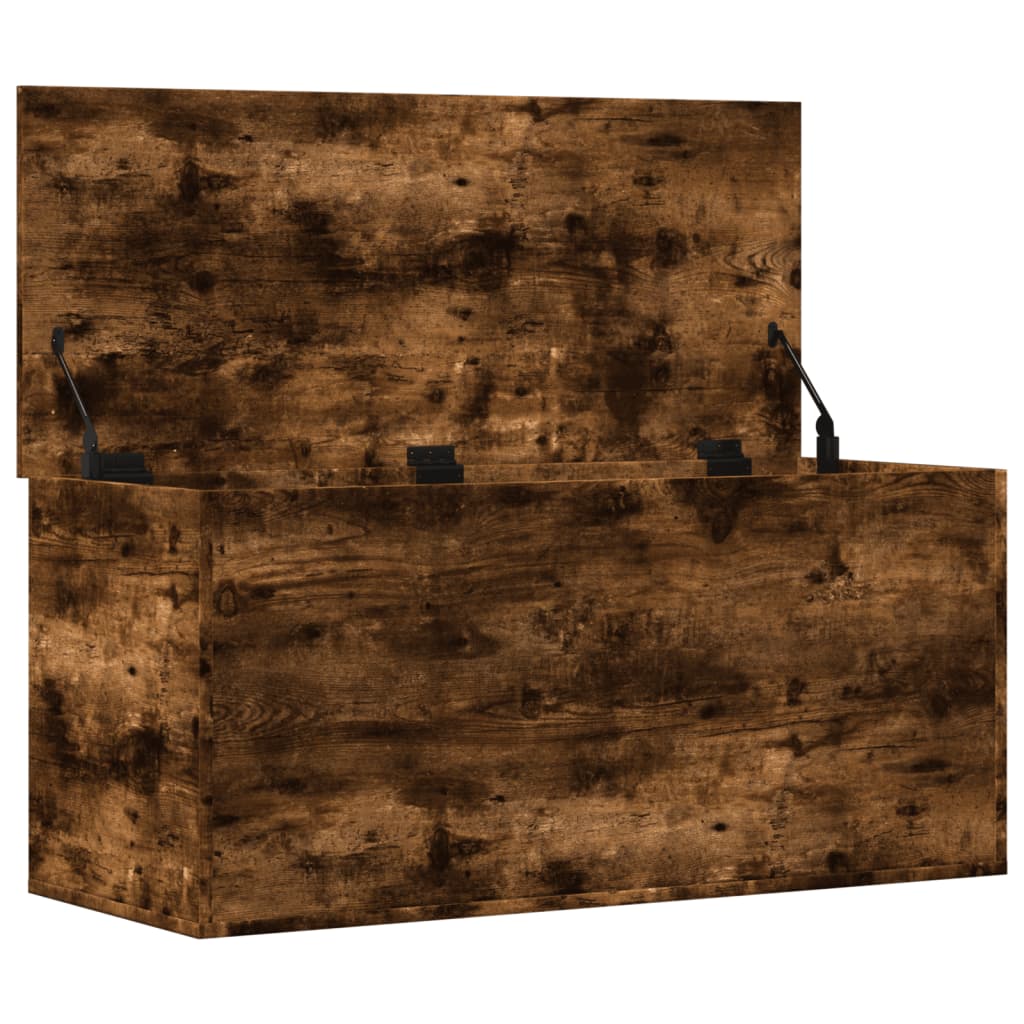 Opbergbox 100x42x46 cm bewerkt hout gerookt eikenkleurig is nu te koop bij PeponiXL, paradijselijk wonen!