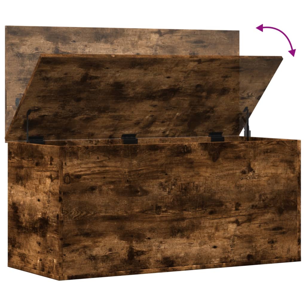 Opbergbox 100x42x46 cm bewerkt hout gerookt eikenkleurig is nu te koop bij PeponiXL, paradijselijk wonen!